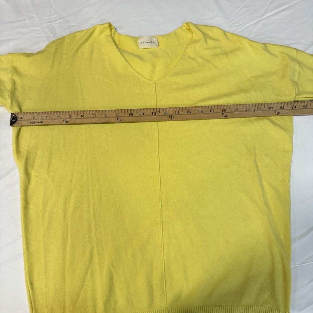 Dreamers By Debut Women's Yellow Knit Sweater Size Small/Medium Lemon - Picture 9 of 9
